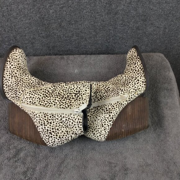 Very Volatile Feverdream Chocolate Chip Pony Hair Spotted Booties Sz 6.5 - Picture 4 of 12